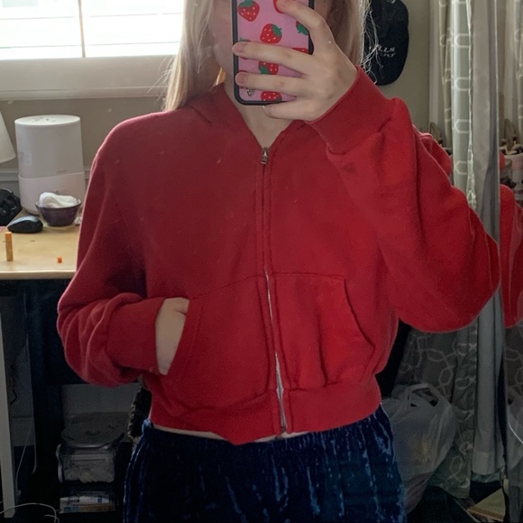 Brandy Melville Cropped Hoodie - Picture 1 of 2